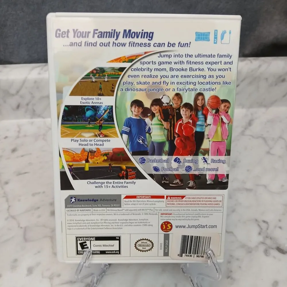 Jump Start Get Moving Family Fitness Sports Edition Wii Video Game